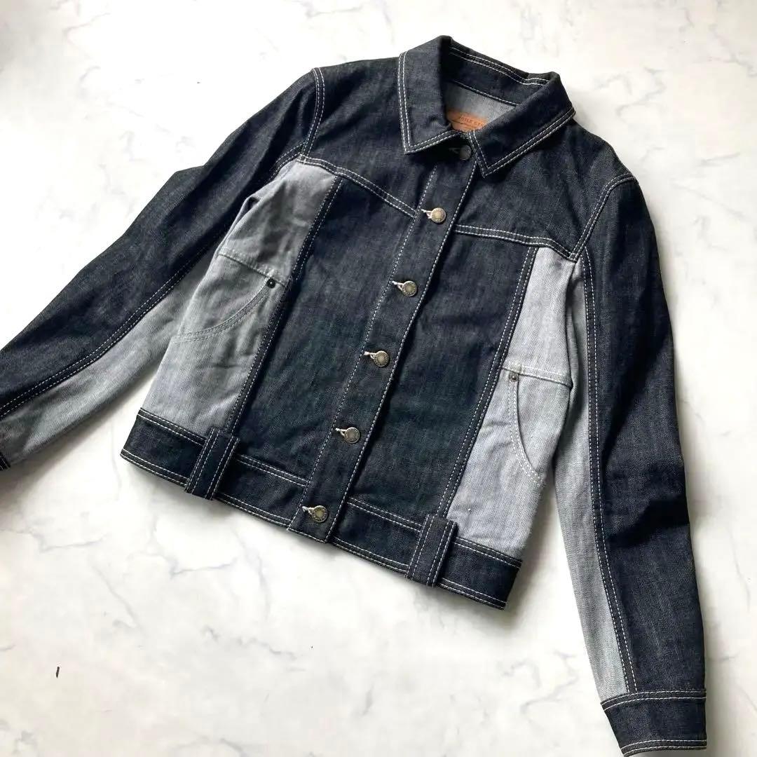極美品 LOUIS VUITTON デニムジャケット 切替 ツイルデニム