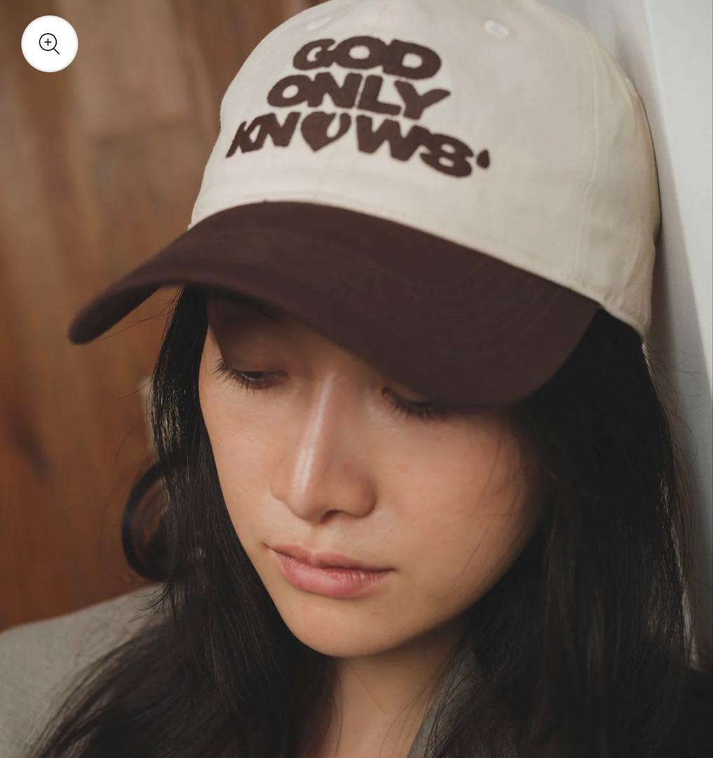 GOD ONLY KNOWS キャップ ツートン ブラウン 岩田剛典