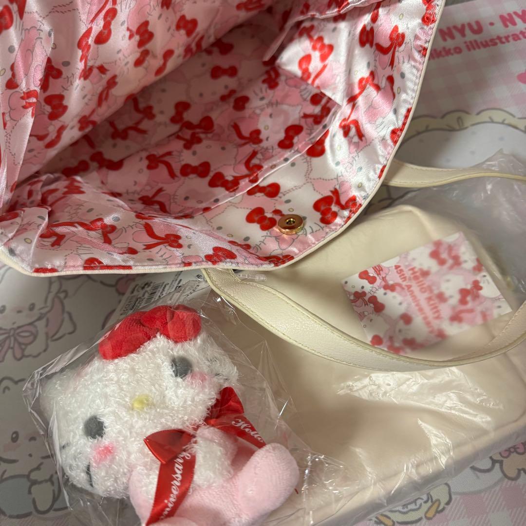 サンリオ　ハローキティ　45周年　ベビー　マスコット ポーチ トート リボン