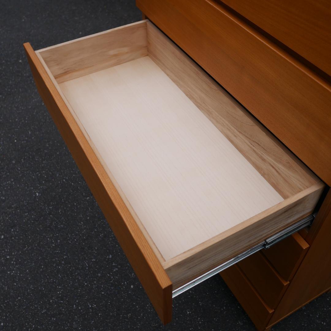 【廃盤】無印良品 MUJI 6段 チェスト 脚付き タモ材 引出し収納 洋タンス