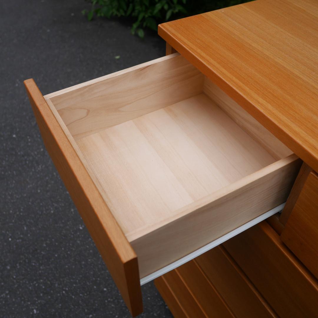 【廃盤】無印良品 MUJI 6段 チェスト 脚付き タモ材 引出し収納 洋タンス