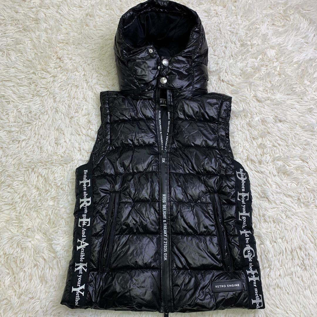 美品✨RETRO ENGINE ブラック　キルティング　ベスト　サイズS