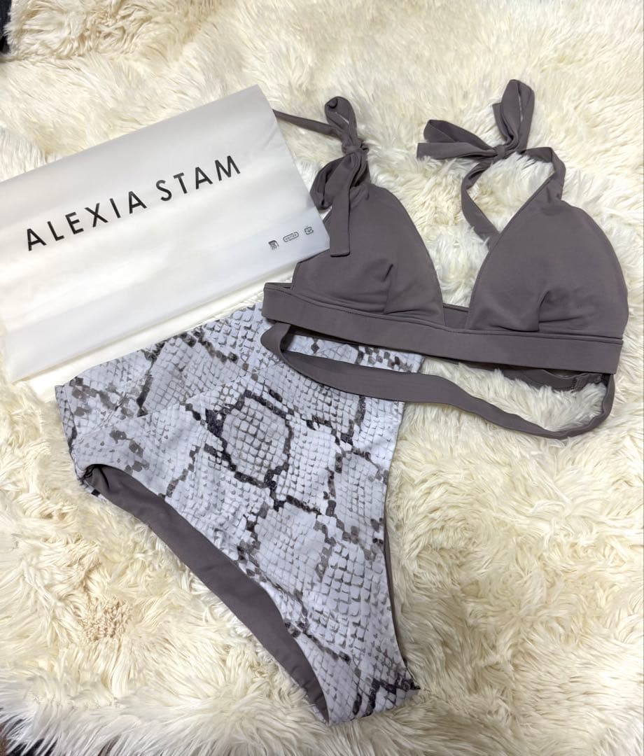 ALEXIA STAM パイソン柄　ビキニ(バラ売り可)