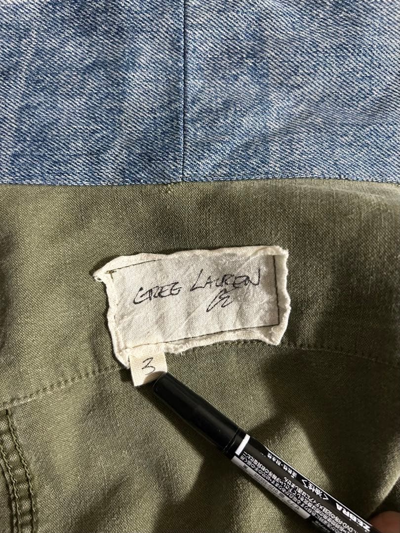 【最終値下】GREG LAUREN 再構築 デニム切替 キモノジャケット 3
