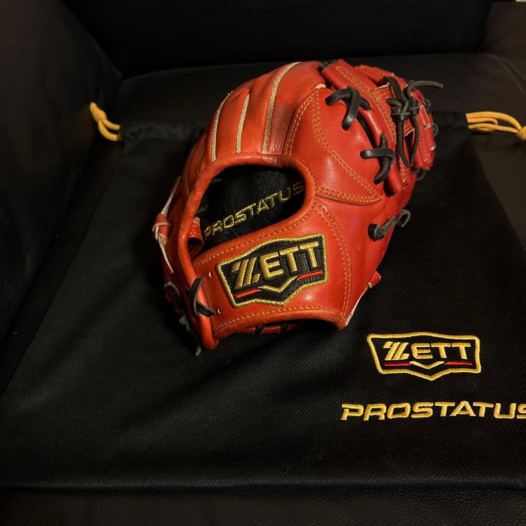 ZETT PROSTATUS 硬式グローブ 赤