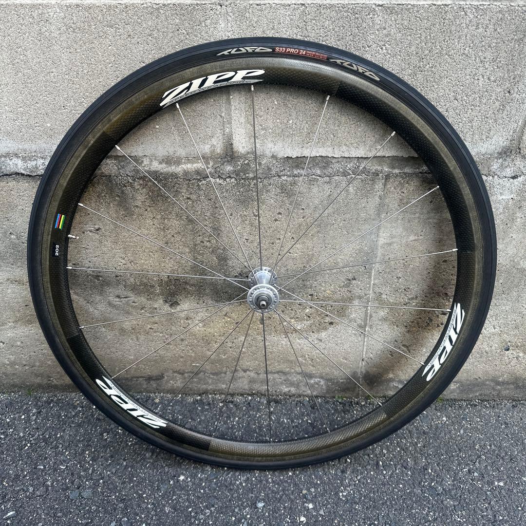 zipp 202 フロントホイール　チューブラー　ロードバイク　ピストバイク