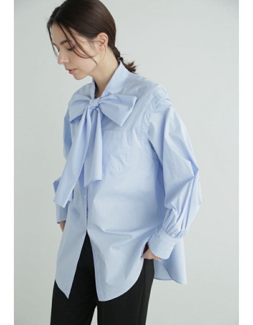 美品♡ジルスチュアート♡タイプライターボウシャツ♡ボウタイシャツブラウス