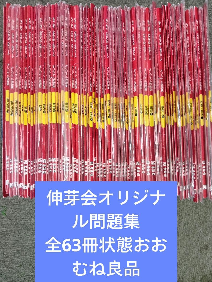 改訂版　伸芽会（しんが会）　オリジナル問題集63冊フルセット　中古