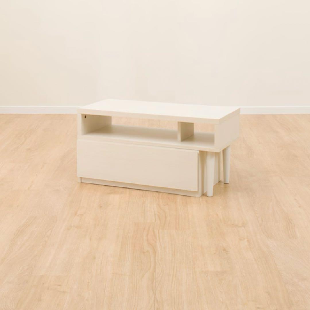 ホワイト テレビ台 回転可能 コンパクト