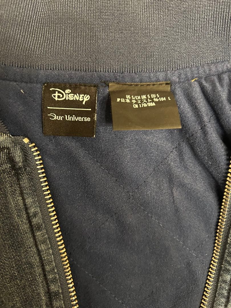 ディズニー　ミッキー ブルゾン デニム 切り替え ペアセット