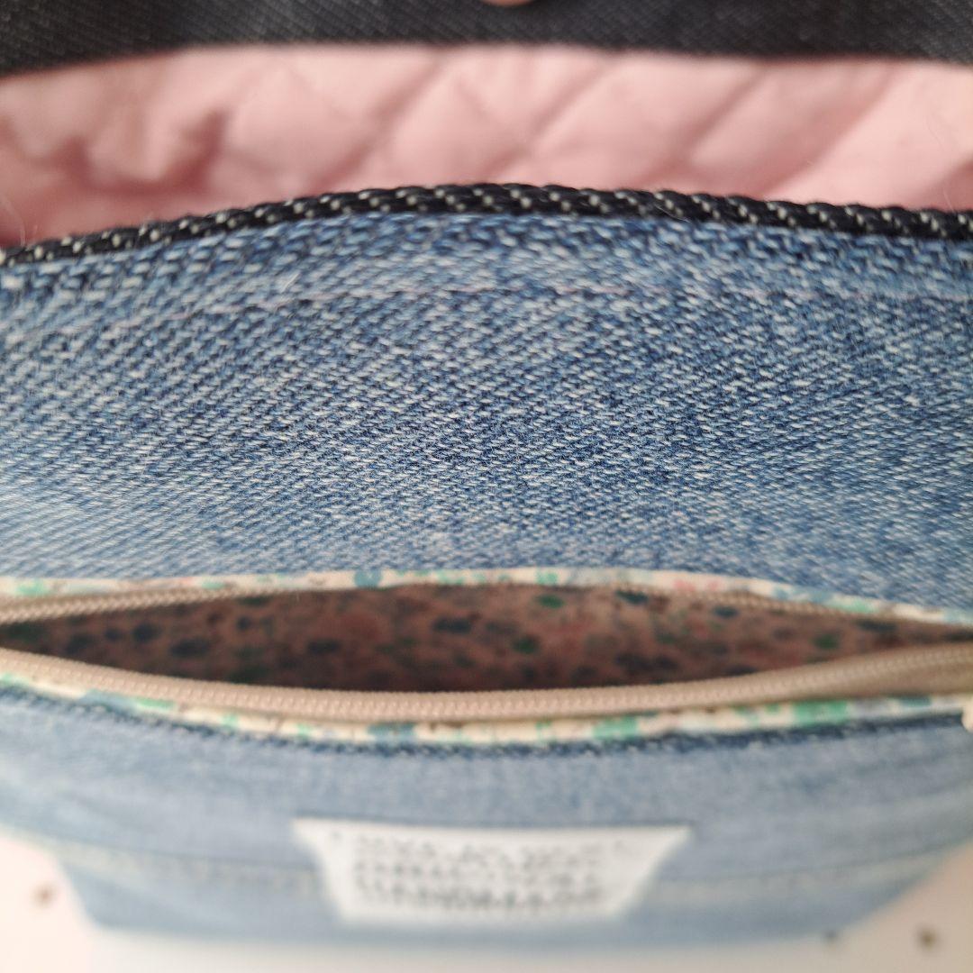 こ*能様 コヤンイサムチョン　ルミ　デニムリメイクフリルトートバッグ