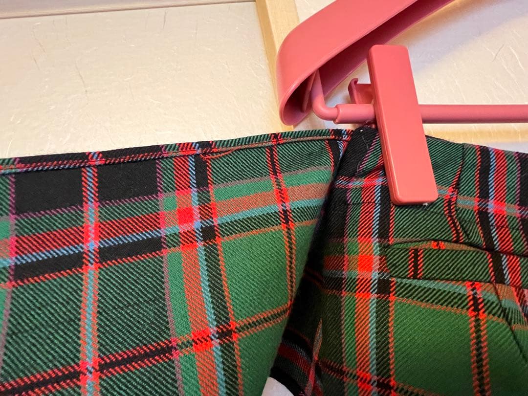 ジェーンマープル　ビスチェ　パンツ　セットアップ　ウール　グリーン　チェック