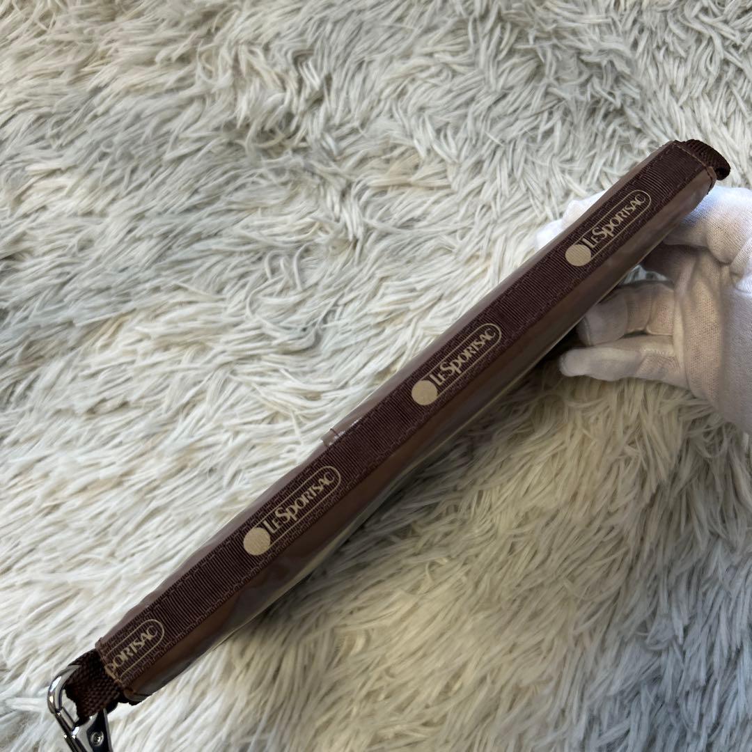 【新品】LeSportsac×ひとりっぷマルチトラベルウォレットパテントブラウン