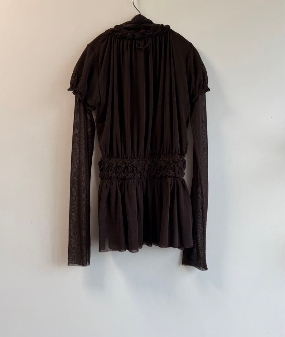 美品 Jean Paul GAULTIER パワーネットトップス ブラウン