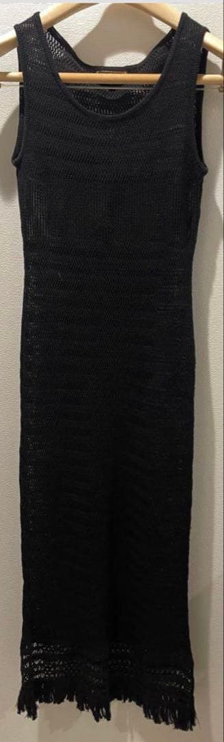 FENDI製の100%リネン素材ロングワンピース 40 ペチコート付き