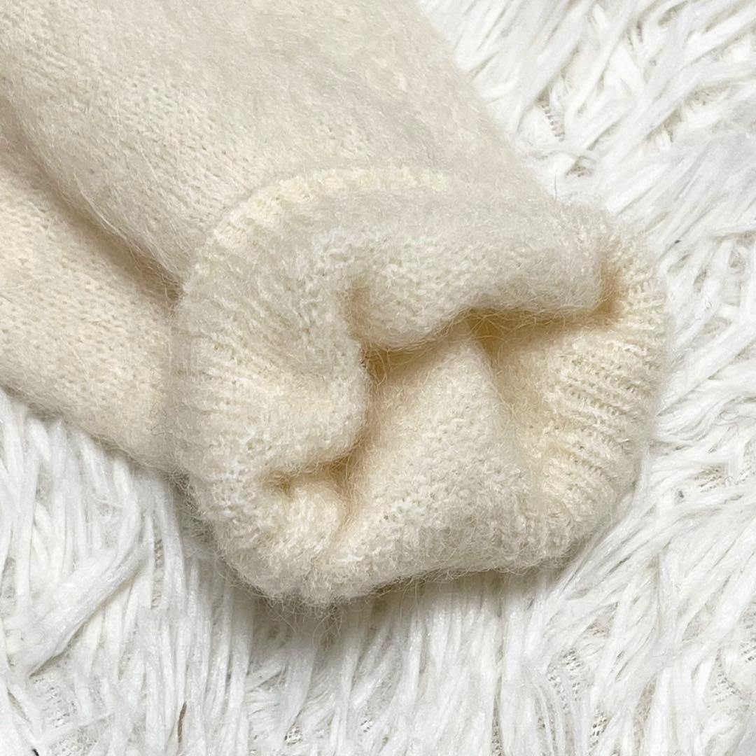 ルルウィルビー モヘア ショート丈 カーディガン ビジューボタン ふわふわ