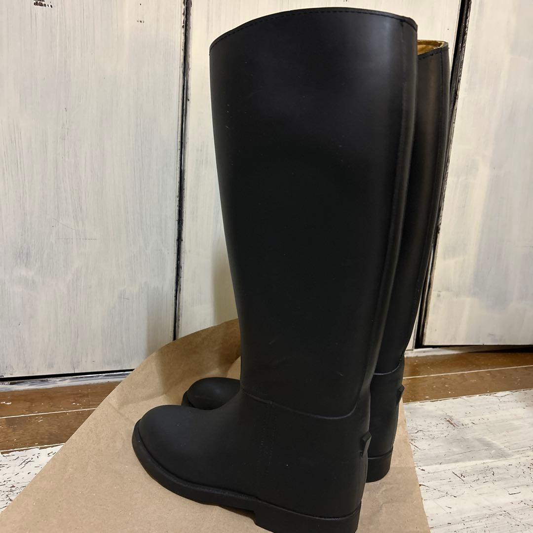 AIGLE エーグル　ブラックロングブーツ　長靴　ジョッキーブーツ