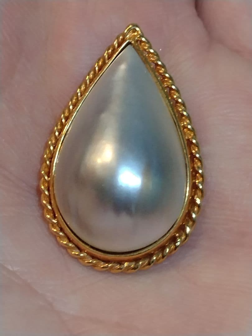 涙型パールチャーム K18ゴールドフレーム