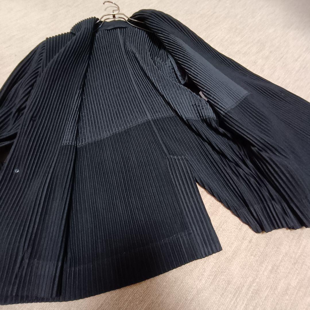 プリーツテーラードジャケット　サイズ1 黒　オムプリッセイッセイミヤケ