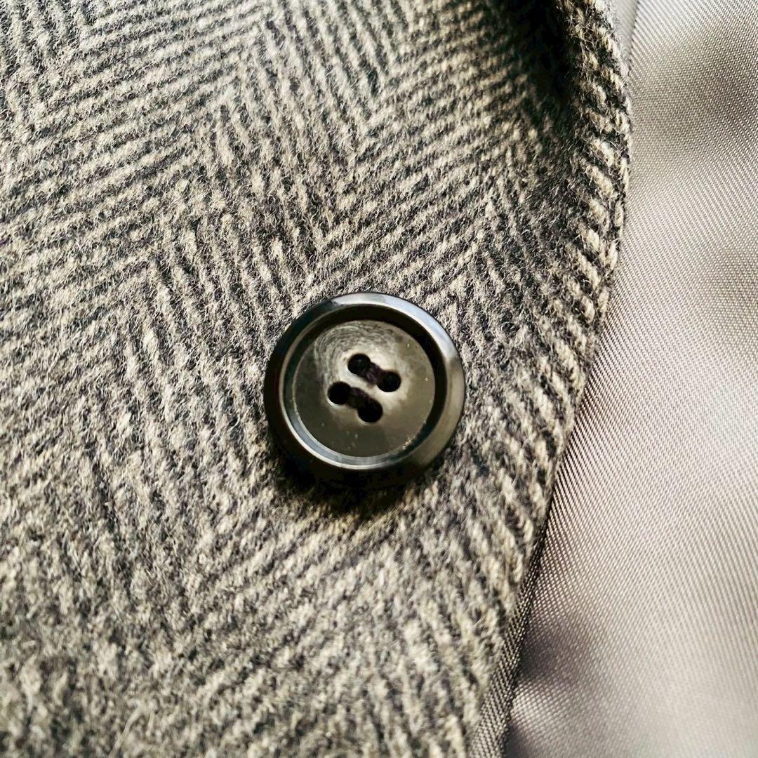 ウインドアーマー●極美品●最上級カシミヤ100% ヘリンボーンジャケット 3L