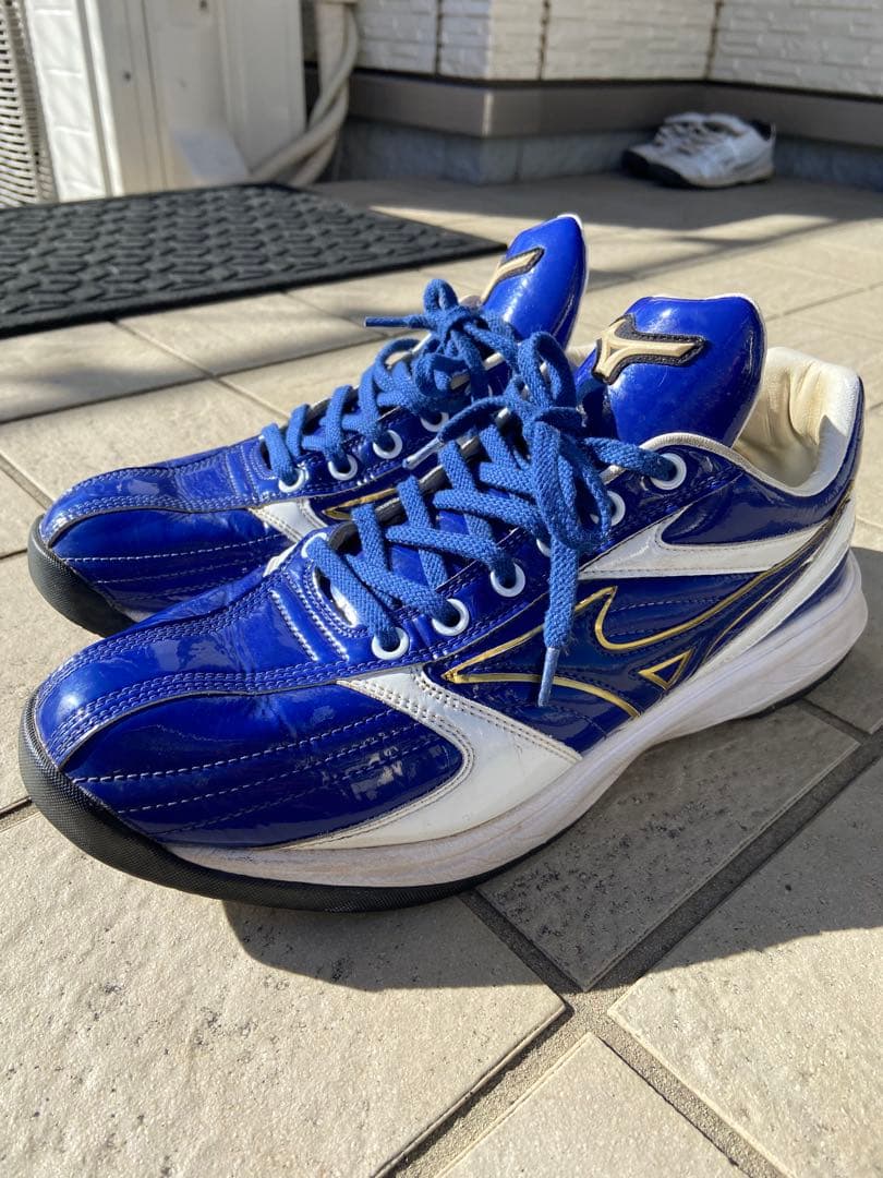 Mizuno トレーニングシューズ 青/白/金