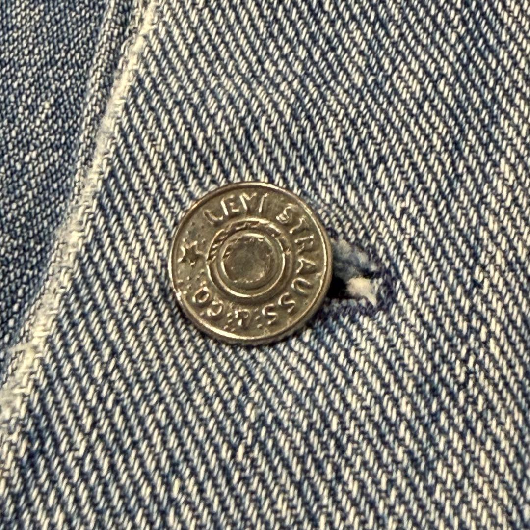 70s リメイクデニムジャケット リーバイス生地 ボタン裏2 & 6 M相当