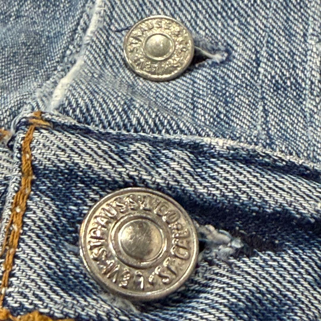 70s リメイクデニムジャケット リーバイス生地 ボタン裏2 & 6 M相当