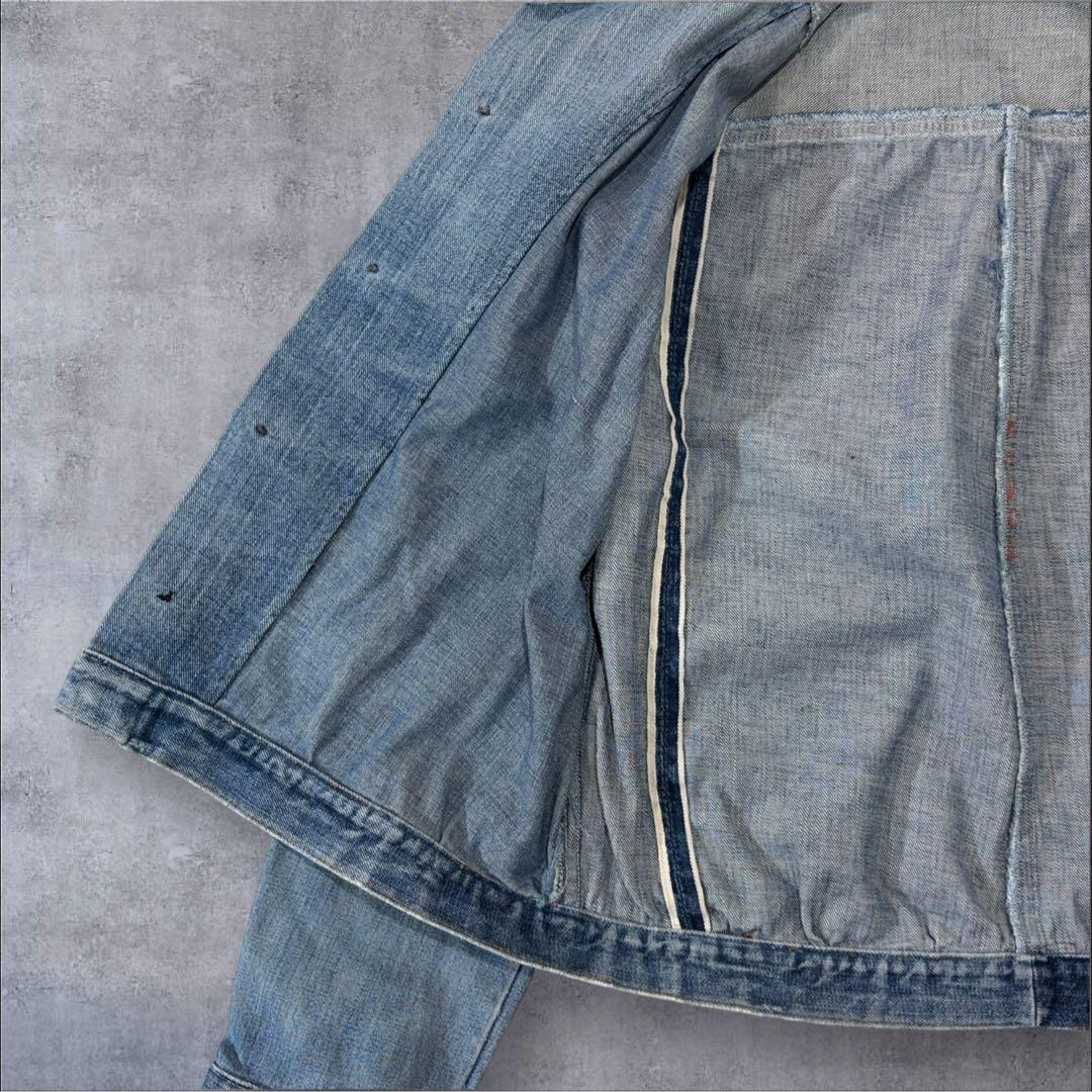 70s リメイクデニムジャケット リーバイス生地 ボタン裏2 & 6 M相当