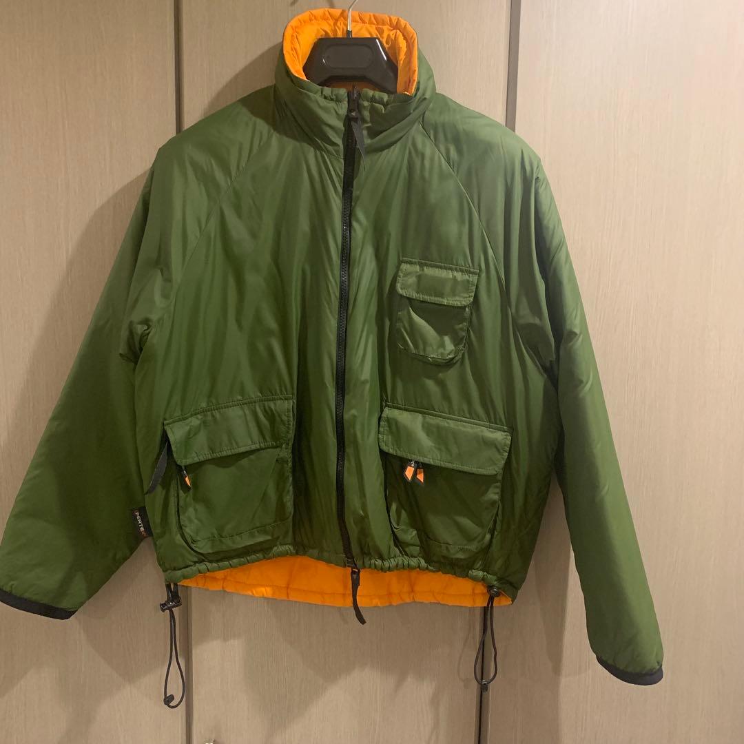 英国製ヴィンテージ・グレンフェルスポーツ.ナイロンリバーシブルパーカー・S