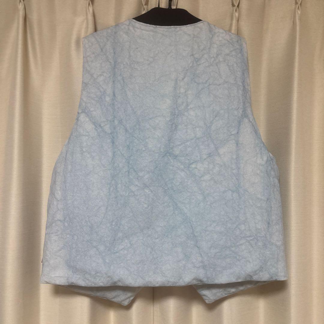 Stussy 22AW WASHED CANVAS VESTブルー M