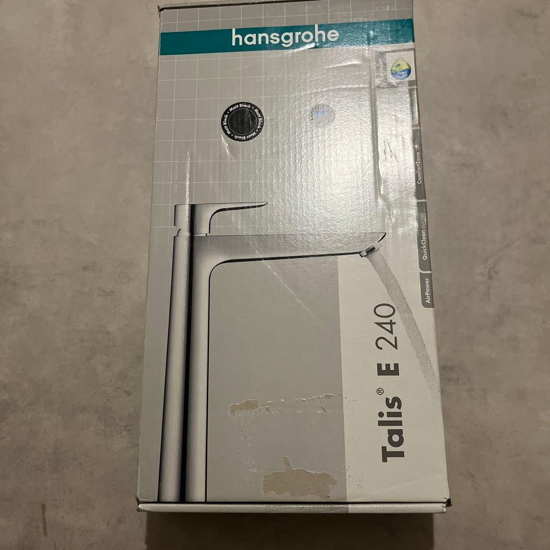 hansgrohe タリスE洗面混合水栓 240ポップアップ引棒無マットブラック
