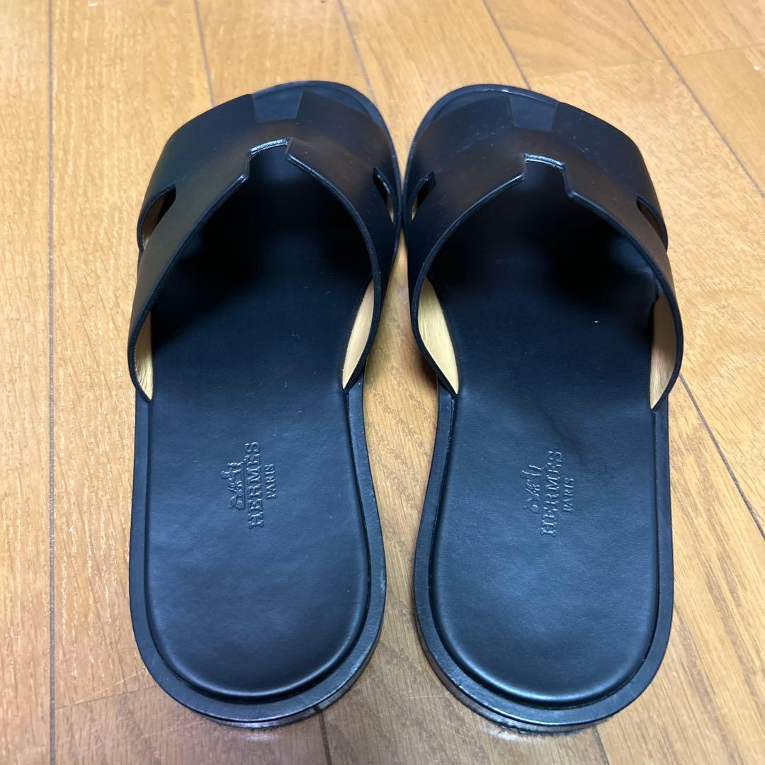 HERMES エルメス メンズサンダル イズミール ブラック　26/41