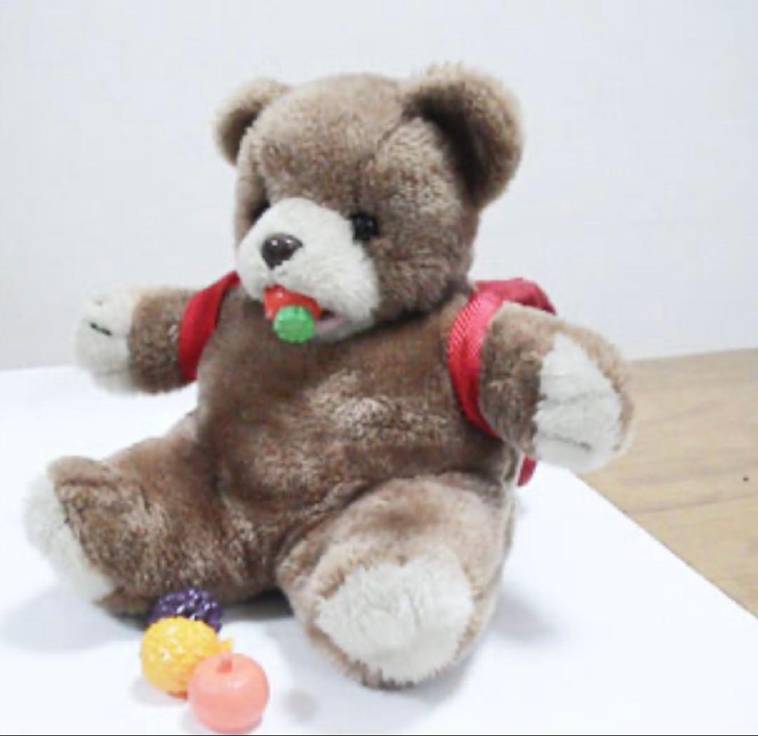 ぬいぐるみクマ タカラ　たべるの大好き！!　モグモグパックン　ぬいぐるみ