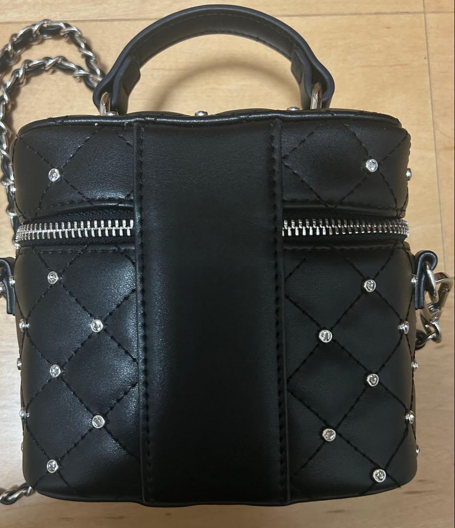 Darich ダーリッチ キルティングビジュースクエアミニバッグ BLK