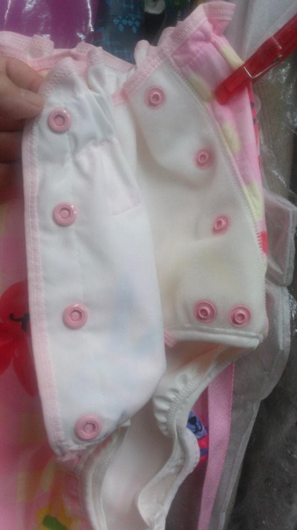 大人おむつカバー ラフィランベィビーズ　Lサイズ　ピンクに可愛い動物柄　Pホック