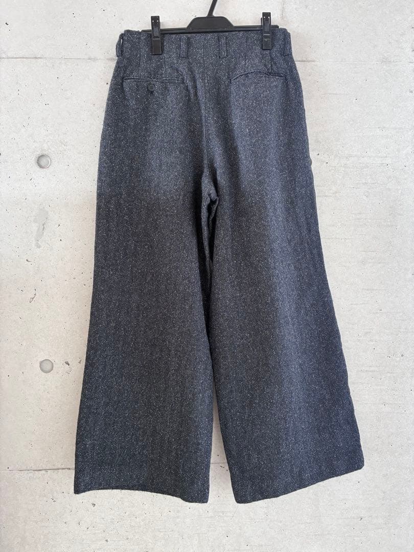LIDNM SILK NEP WOOL PANTS Sサイズ