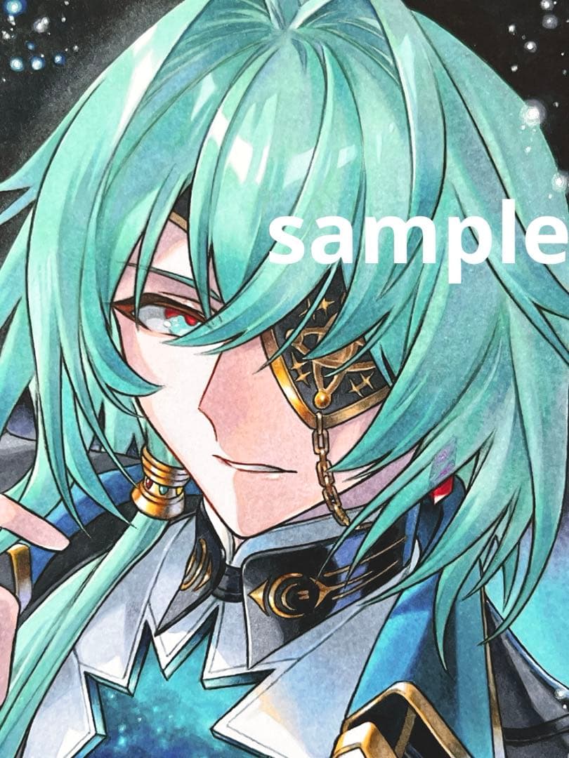 ✴︎ yuu様リクエスト ✴︎　手描き　イラスト　色紙