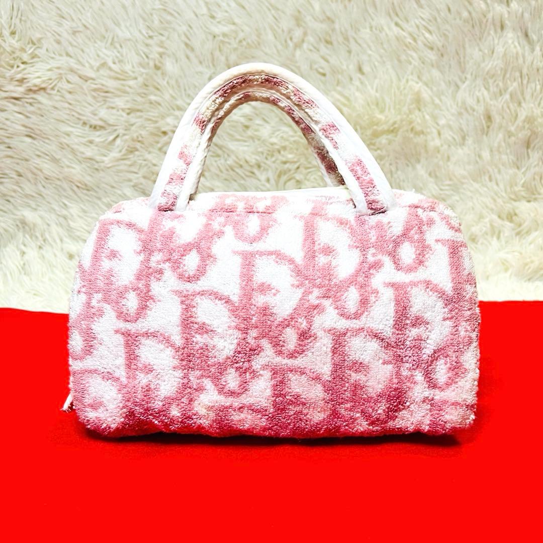 ✨希少✨ Christian Dior トロッター パイル ミニボストンバッグ