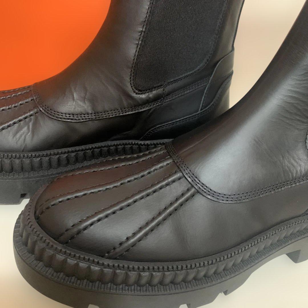 REMME新品ブラック レザー サイドゴアブーツ