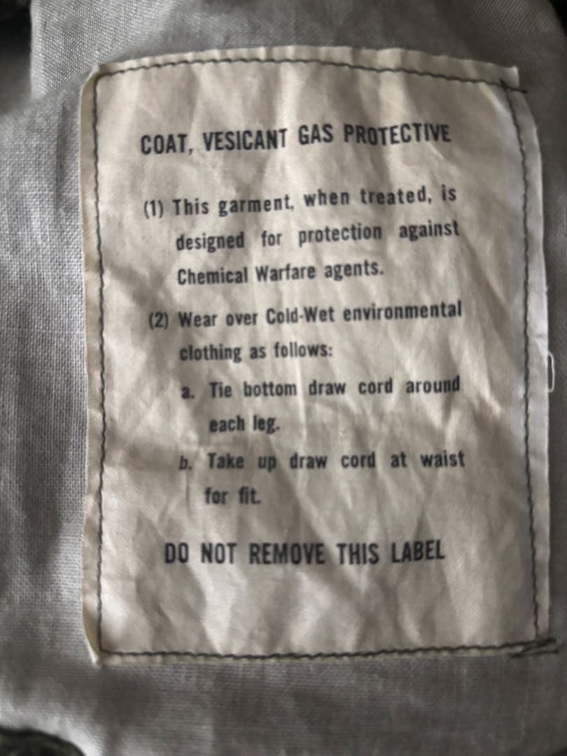 ジャケット・アウター 60s U.S ARMY Vintage Gas Protective Coat