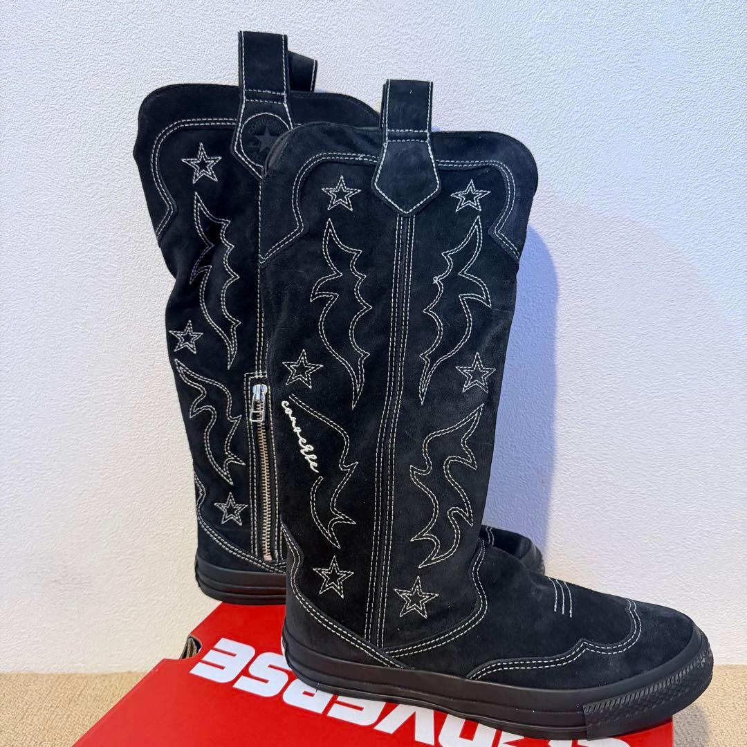 【新品未使用品】 コンバース ウエスタンブーツ ブラック 24.5 匿名配送