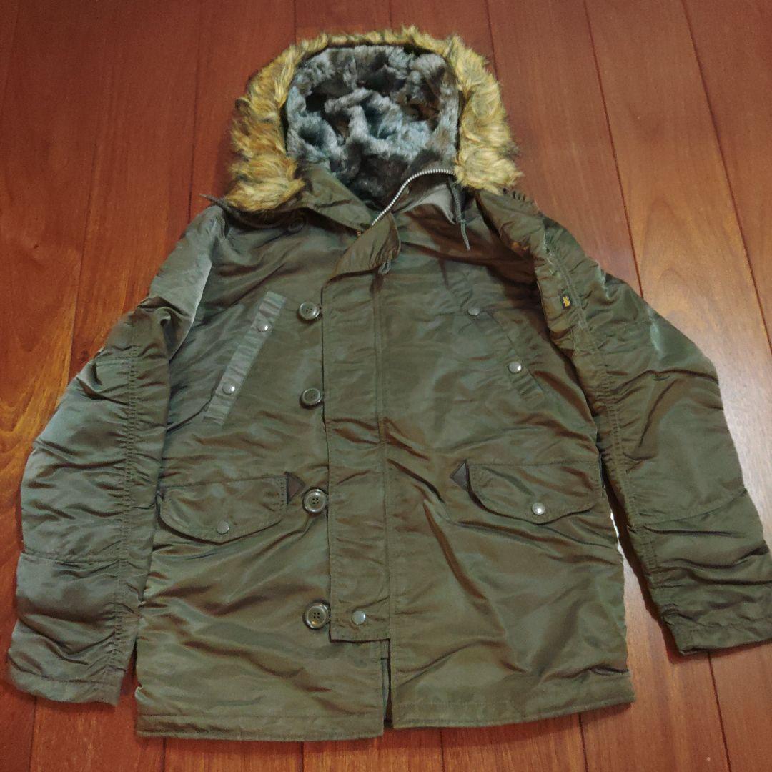 ALPHA N-3B フライトジャケット Mサイズ ファー付 ミリタリー