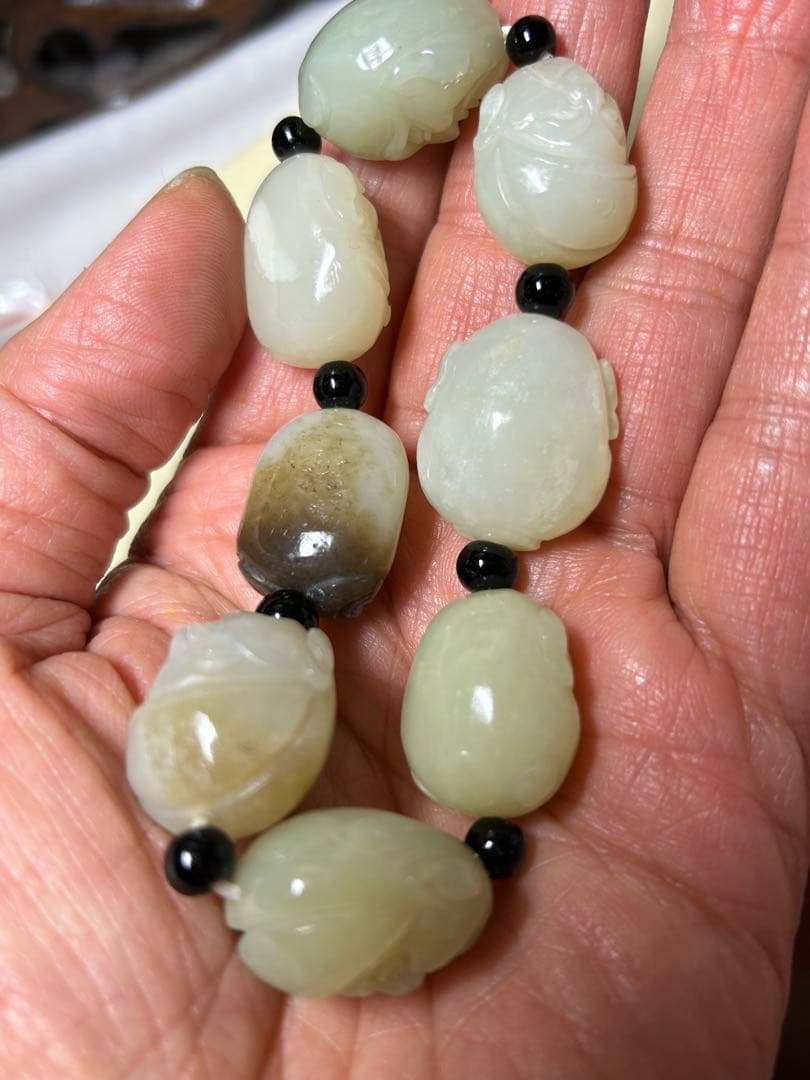 和田白玉（ホータンはくぎょく）羅漢ブレスレット