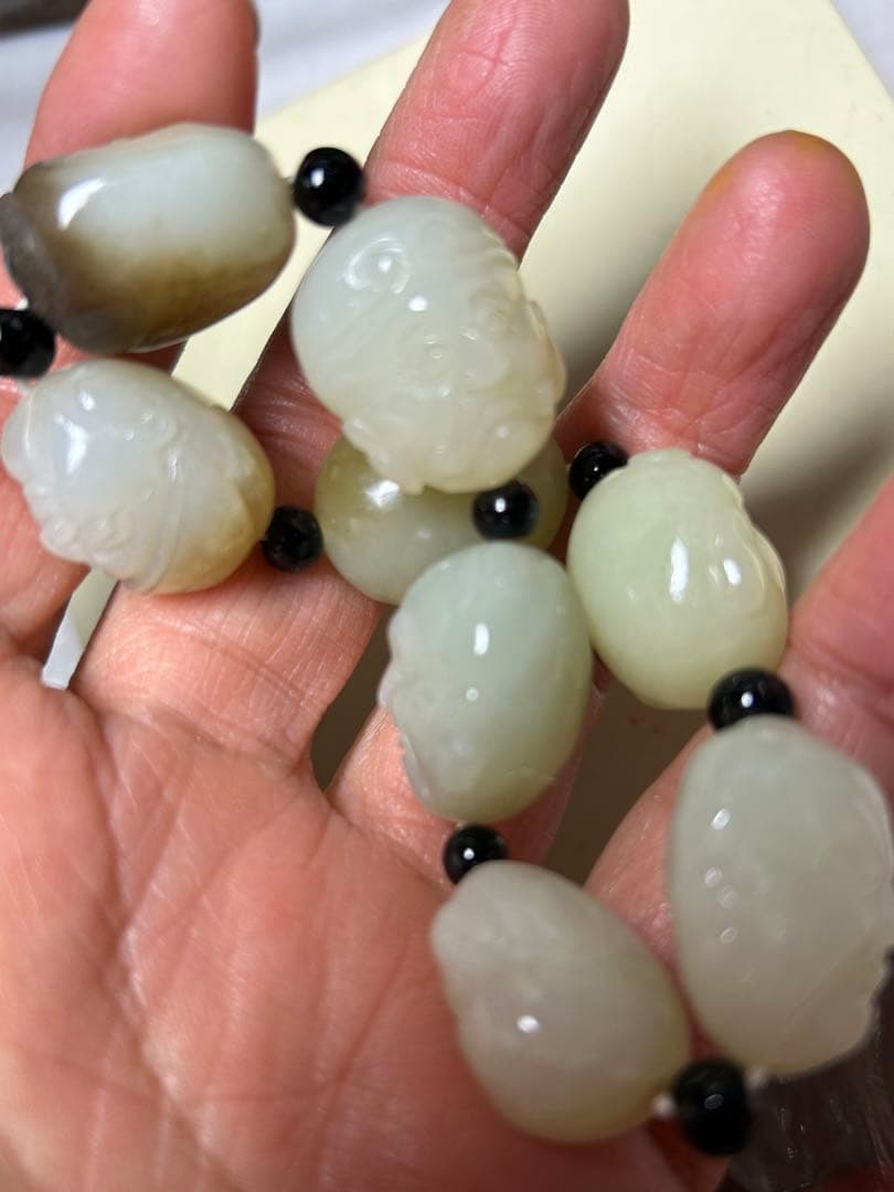 和田白玉（ホータンはくぎょく）羅漢ブレスレット