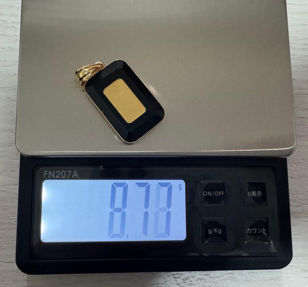 金のインゴット/ペンダントトップ/純金スイス製/お洒落ジュエリー18金