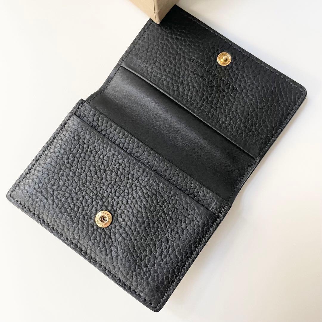 BURBERRY バーバリー カードケース 名刺入れ 型押し ロゴ ほぼ新品