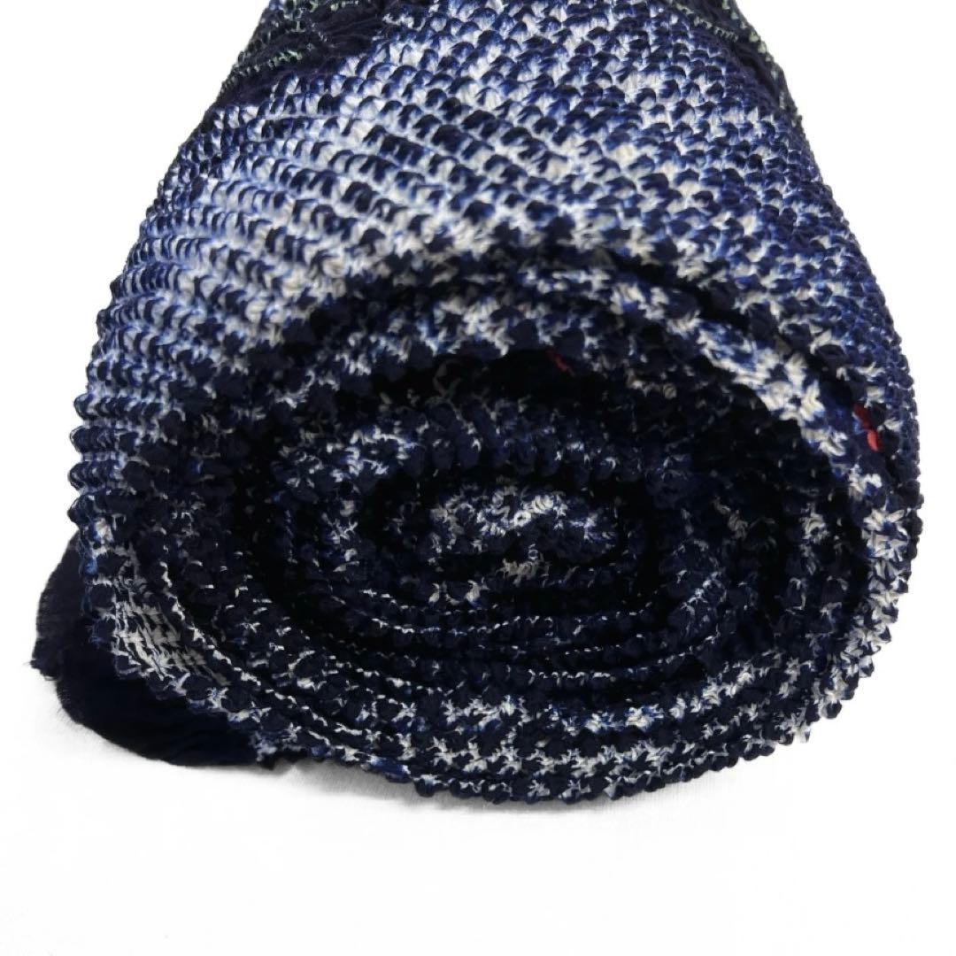 未使用　反物　有松鳴海絞り　浴衣反物　花模様 リーフ　着物　024a d