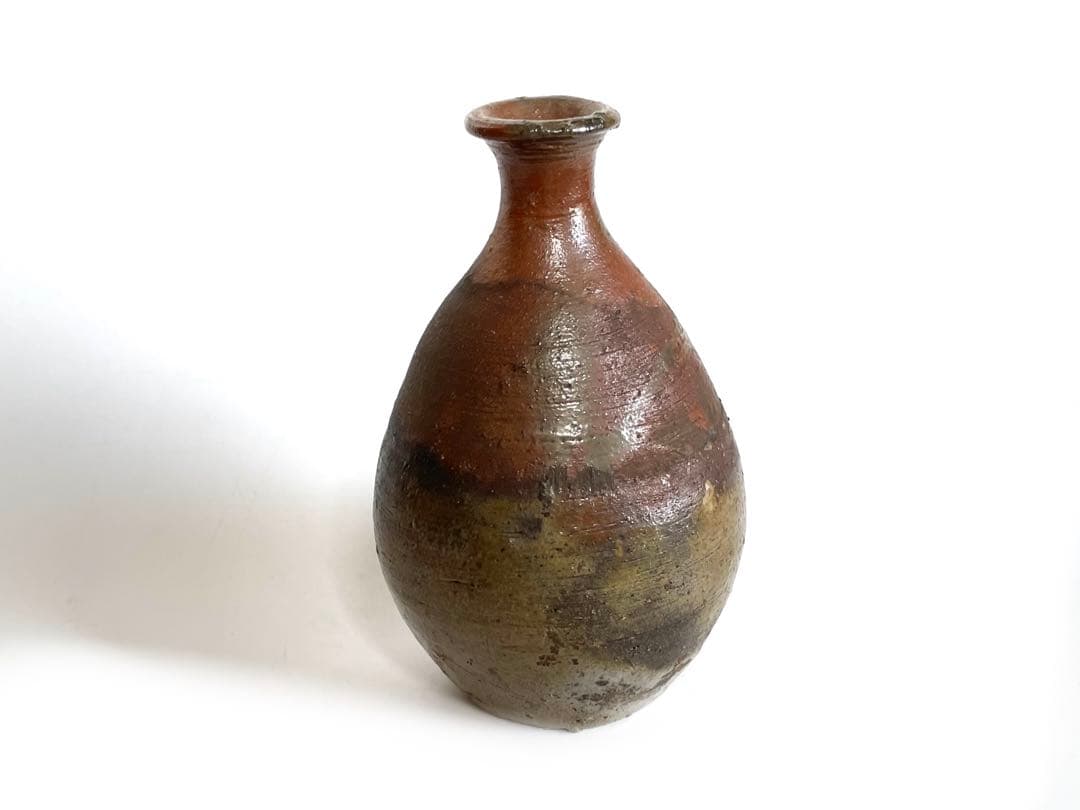 陶芸家　人間国宝　藤原啓　備前焼　備前　徳利　酒器　一輪挿し　箱なし　窯変