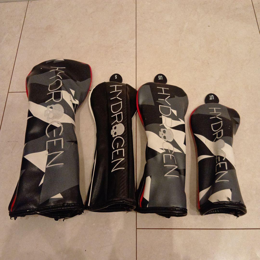 ハイドロゲン　キャディーバッグ、ヘッドカバー4個付き