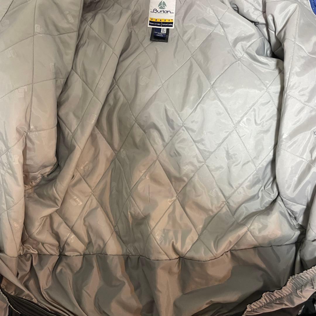 Burtonバートンスキーウェアスノーボードジャケット青ブルー灰色グレー中綿希少